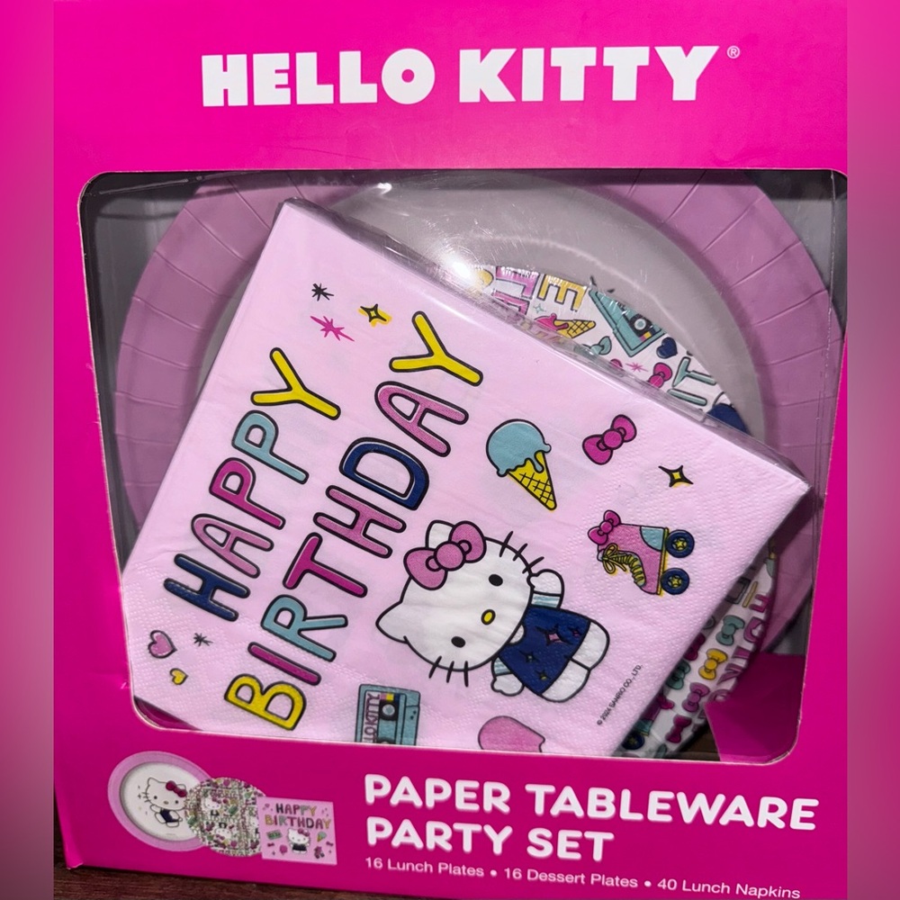 Super Cute 🥰 Hello Kitty Birthday Paper Tableware Party Set - NEW